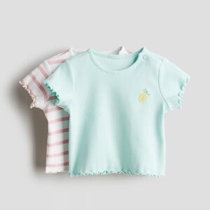 2 pack ribbed baby girl tops